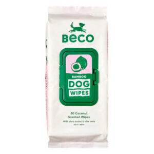 Beco Toallitas Higiénicas de Bambú con Coco para Perros 80u