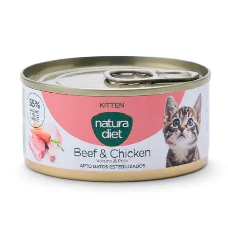Natura Diet kitten ternera y pollo paté 85gr